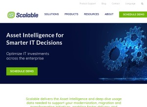How scalable.com looks like on a tablet such as an iPad.