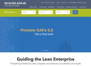 How scaledagile.com looks like on a tablet such as an iPad.