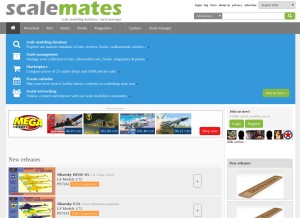 How scalemates.com looks like on a tablet such as an iPad.