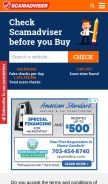 How scamadviser.com looks like on a mobile device such as an iPhone.