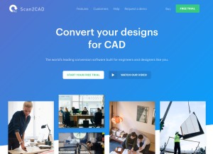 How scan2cad.com looks like on a tablet such as an iPad.