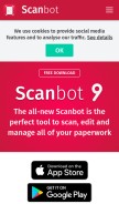 How scanbot.io looks like on a mobile device such as an iPhone.