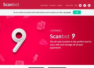 How scanbot.io looks like on a tablet such as an iPad.