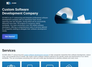 How scand.com looks like on a tablet such as an iPad.