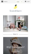 How scandiborn.com looks like on a mobile device such as an iPhone.