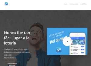 How scanloteria.com looks like on a tablet such as an iPad.