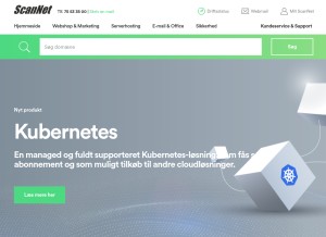 How scannet.dk looks like on a tablet such as an iPad.
