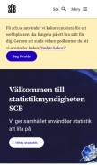 How scb.se looks like on a mobile device such as an iPhone.