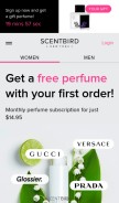 How scentbird.com looks like on a mobile device such as an iPhone.