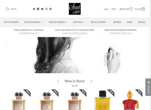 How scentsplit.com looks like on a tablet such as an iPad.