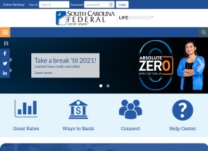 How scfederal.org looks like on a tablet such as an iPad.
