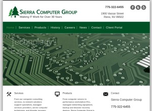 How scgnv.com looks like on a tablet such as an iPad.