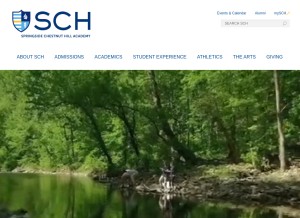 How sch.org looks like on a tablet such as an iPad.