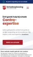 How schadeoplossing.nl looks like on a mobile device such as an iPhone.