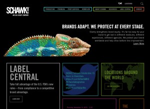 How schawk.com looks like on a tablet such as an iPad.
