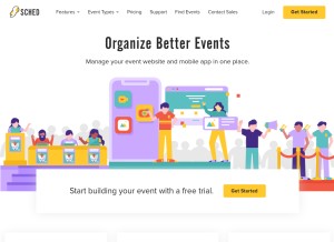 How sched.org looks like on a tablet such as an iPad.