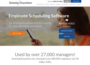 How scheduleanywhere.com looks like on a tablet such as an iPad.
