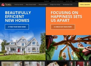 How schellbrothers.com looks like on a tablet such as an iPad.