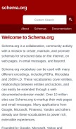 How schema.org looks like on a mobile device such as an iPhone.