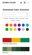 How schemecolor.com looks like on a mobile device such as an iPhone.