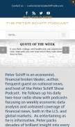 How schiffradio.com looks like on a mobile device such as an iPhone.
