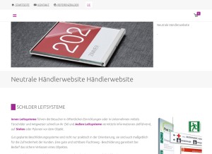 How schildersysteme.eu looks like on a tablet such as an iPad.