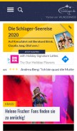 How schlager.de looks like on a mobile device such as an iPhone.