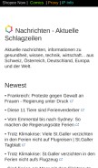 How schlagzeilen.top looks like on a mobile device such as an iPhone.
