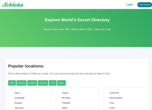 How schloka.com looks like on a tablet such as an iPad.