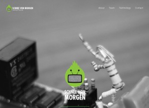 How schneevonmorgen.com looks like on a tablet such as an iPad.