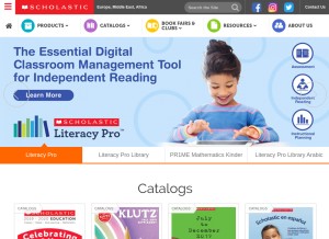 How scholastic.com looks like on a tablet such as an iPad.