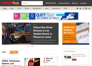 How schoolbusfleet.com looks like on a tablet such as an iPad.