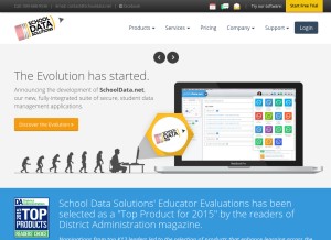 How schooldata.net looks like on a tablet such as an iPad.