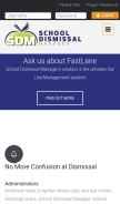 How schooldismissalmanager.com looks like on a mobile device such as an iPhone.