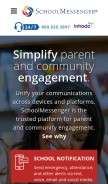 How schoolmessenger.com looks like on a mobile device such as an iPhone.