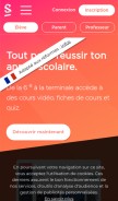 How schoolmouv.fr looks like on a mobile device such as an iPhone.