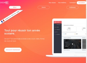 How schoolmouv.fr looks like on a tablet such as an iPad.