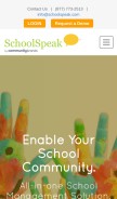 How schoolspeak.com looks like on a mobile device such as an iPhone.