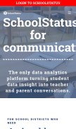How schoolstatus.com looks like on a mobile device such as an iPhone.