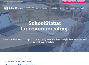 How schoolstatus.com looks like on a tablet such as an iPad.