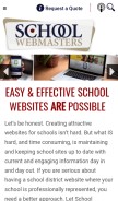 How schoolwebmasters.com looks like on a mobile device such as an iPhone.