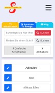 How schriftarten.io looks like on a mobile device such as an iPhone.