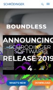 How schrodinger.com looks like on a mobile device such as an iPhone.