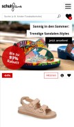 How schuhfans.de looks like on a mobile device such as an iPhone.