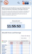 How schulferien.org looks like on a mobile device such as an iPhone.