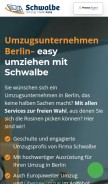 How schwalbe-umzuege.de looks like on a mobile device such as an iPhone.