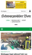 How schwarzwaelder-bote.de looks like on a mobile device such as an iPhone.