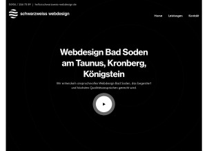 How schwarzweiss-webdesign.de looks like on a tablet such as an iPad.