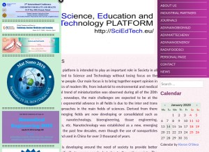 How sciedtech.eu looks like on a tablet such as an iPad.