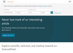 How sciencedirect.com looks like on a tablet such as an iPad.